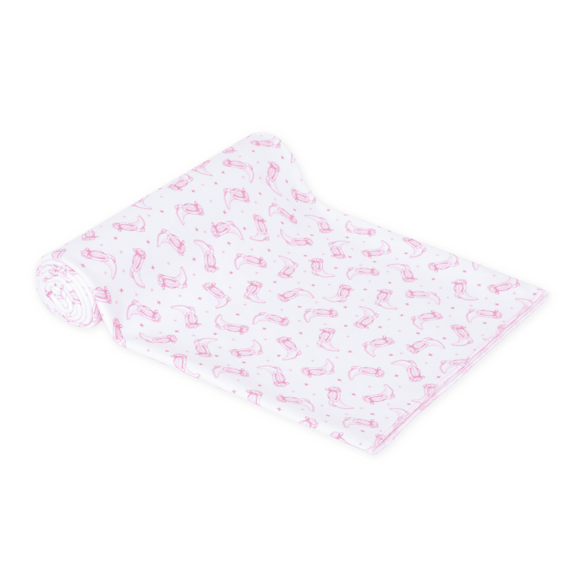 Darling Cowboy Boots Print Swaddle Blanket - Pink - Magnolia BabySwaddle Blanket