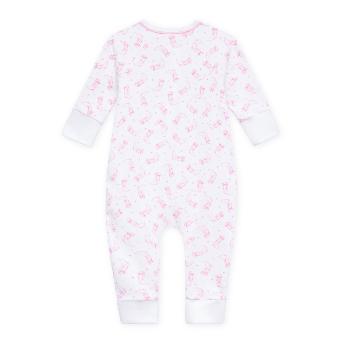 Magnolia Baby_Darling Cowboy Boots Print Zip Playsuit - Pink_2
