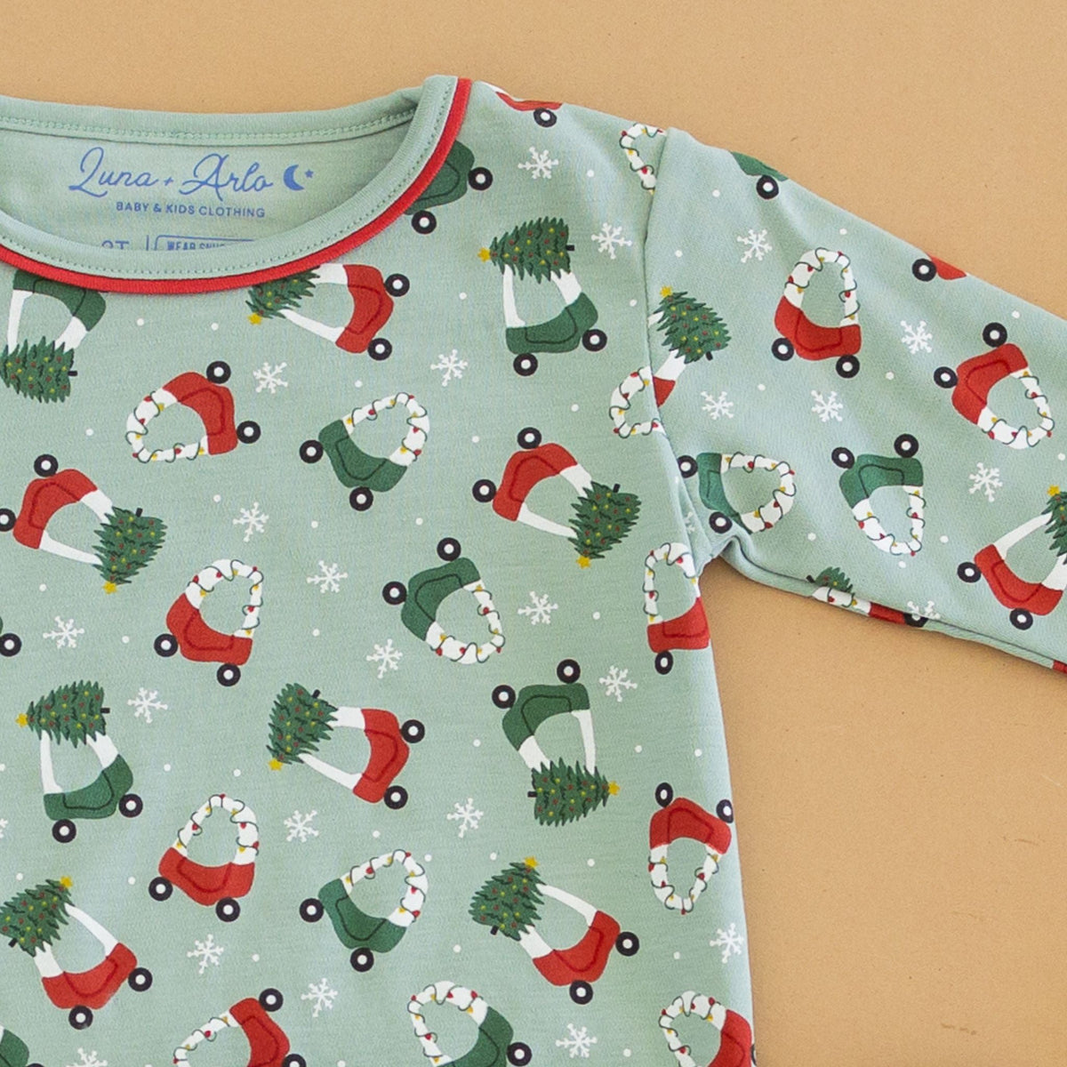 Deck the Wheels Long Pajamas - Magnolia BabyLong Pajamas