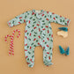 Deck the Wheels Zip Footie - Magnolia BabyFootie