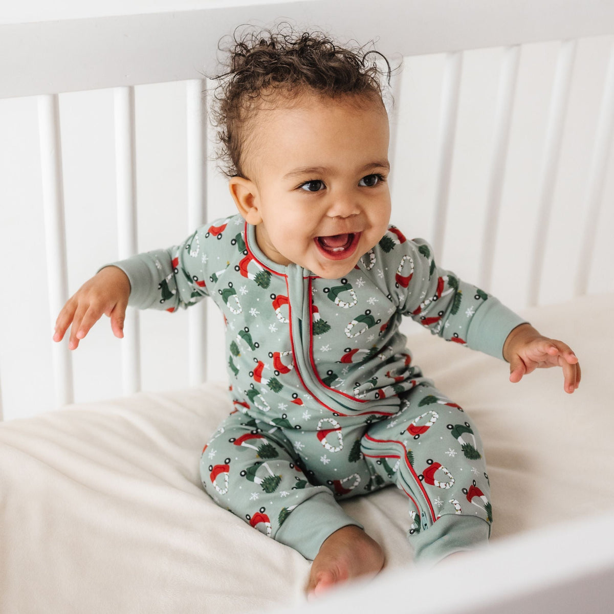 Deck the Wheels Zip Playsuit - Magnolia BabyPlaysuit