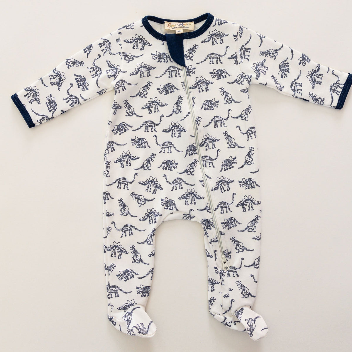 Dino Digs Brothers Set - Long Pajamas + Zip Footie - Magnolia BabyGift Set