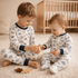 Dino Digs Brothers Set - Long Pajamas + Zip Footie - Magnolia BabyGift Set