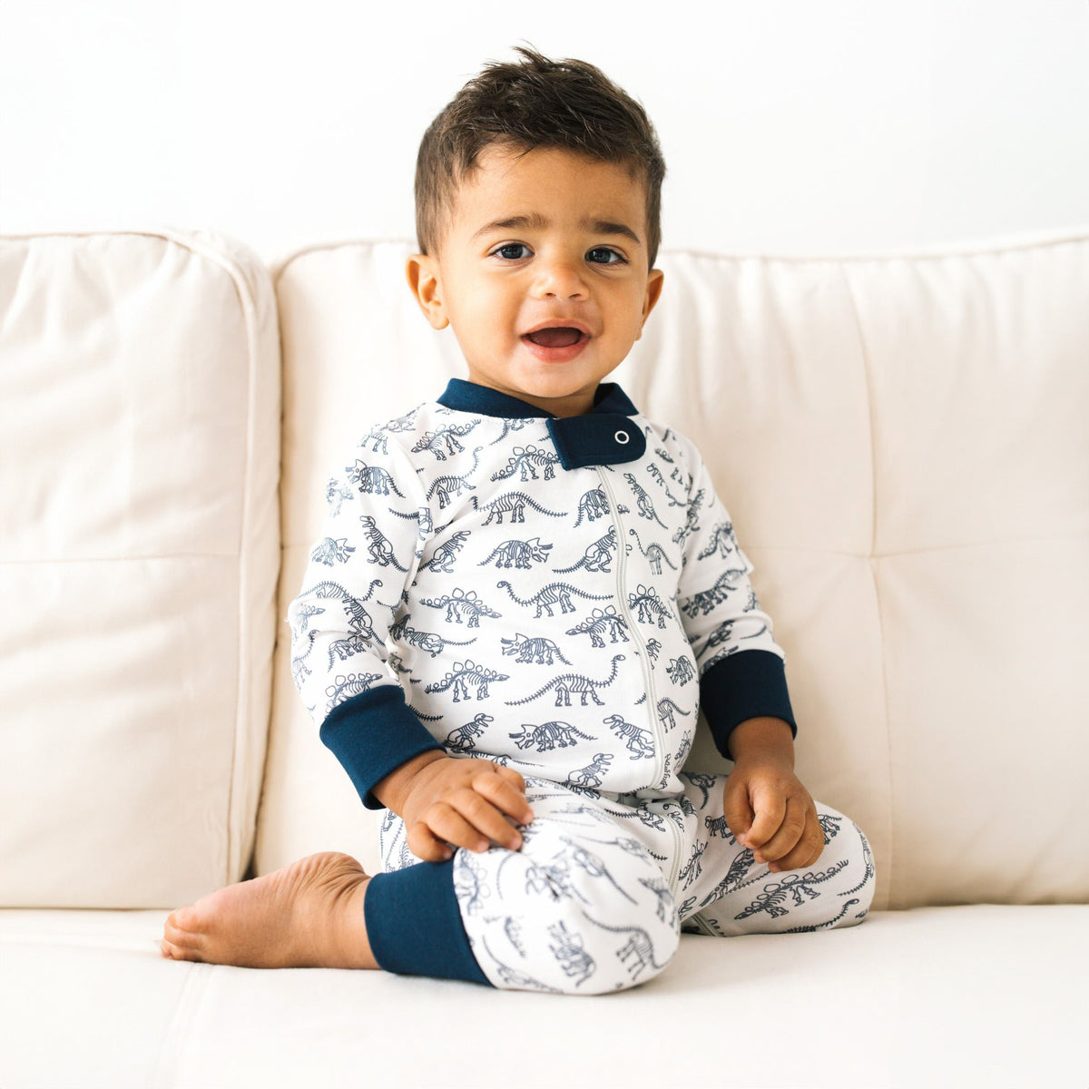 Dino Digs Zip Pajamas by Luna & Arlo - Luna and ArloZipper Pajamas