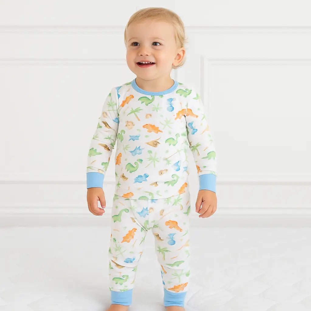 Dino - Land Long Pajamas - Magnolia BabyLong Pajamas