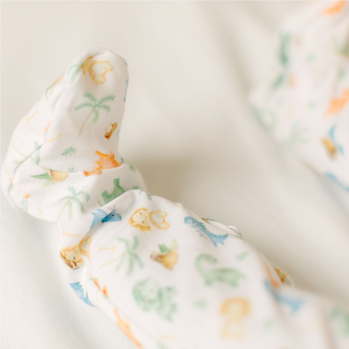 Dino - Land Print Zip Footie - Magnolia BabyFootie