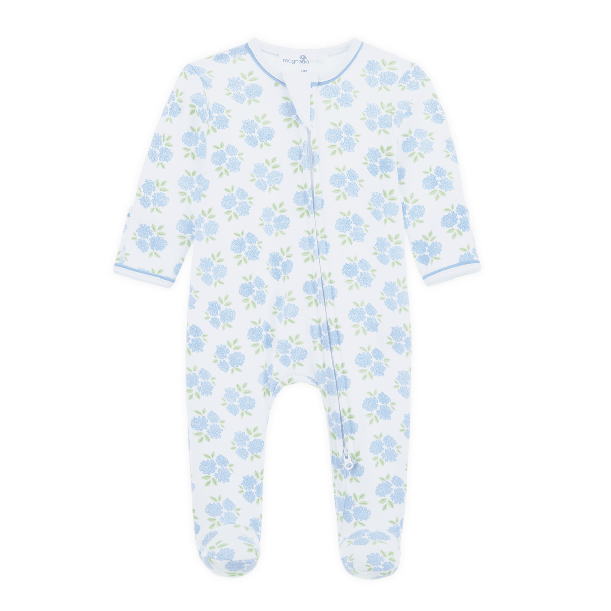Magnolia Baby_Dreamy Hydrangeas Print Zip Footie_2