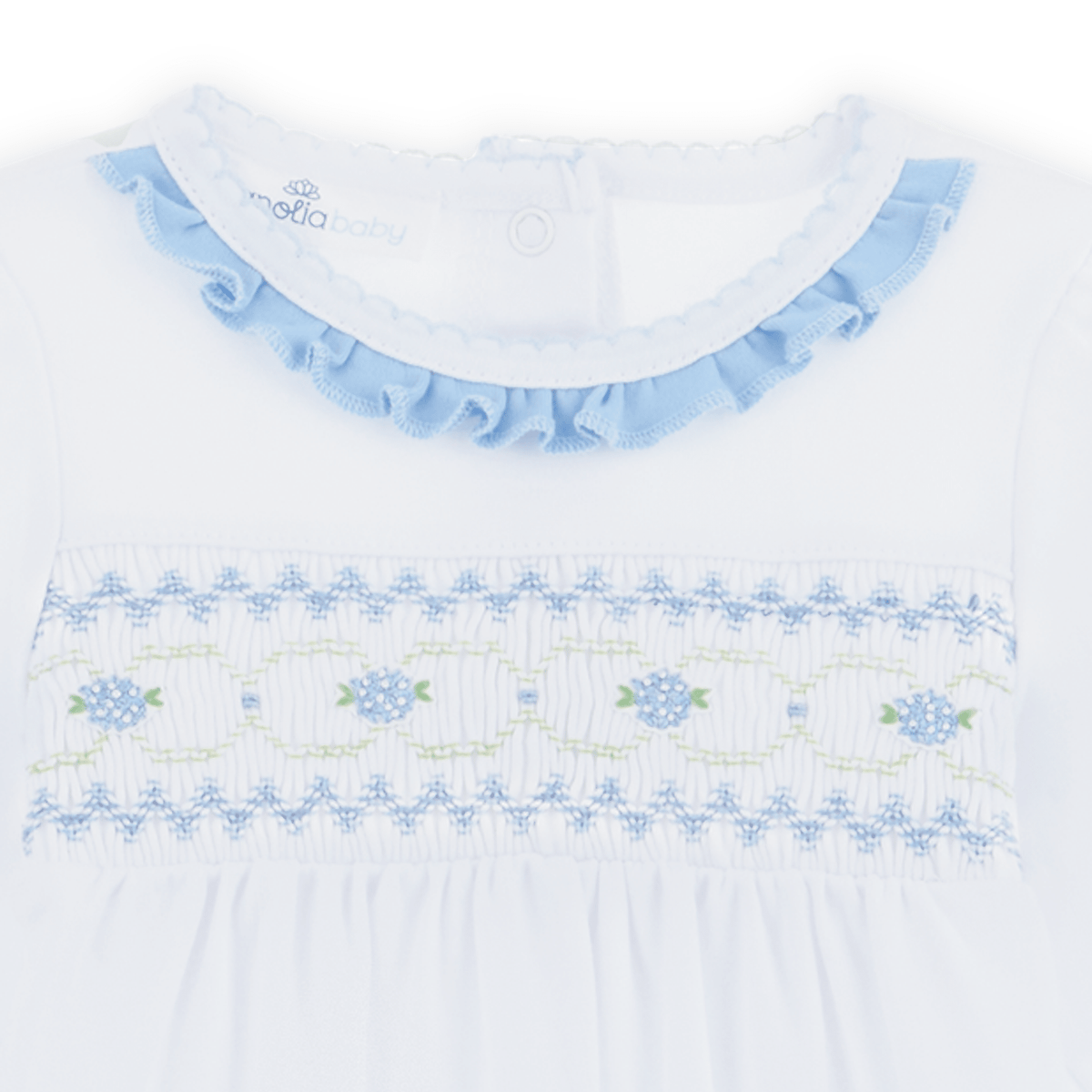 Magnolia Baby_Dreamy Hydrangeas Smocked Gathered Gown_3