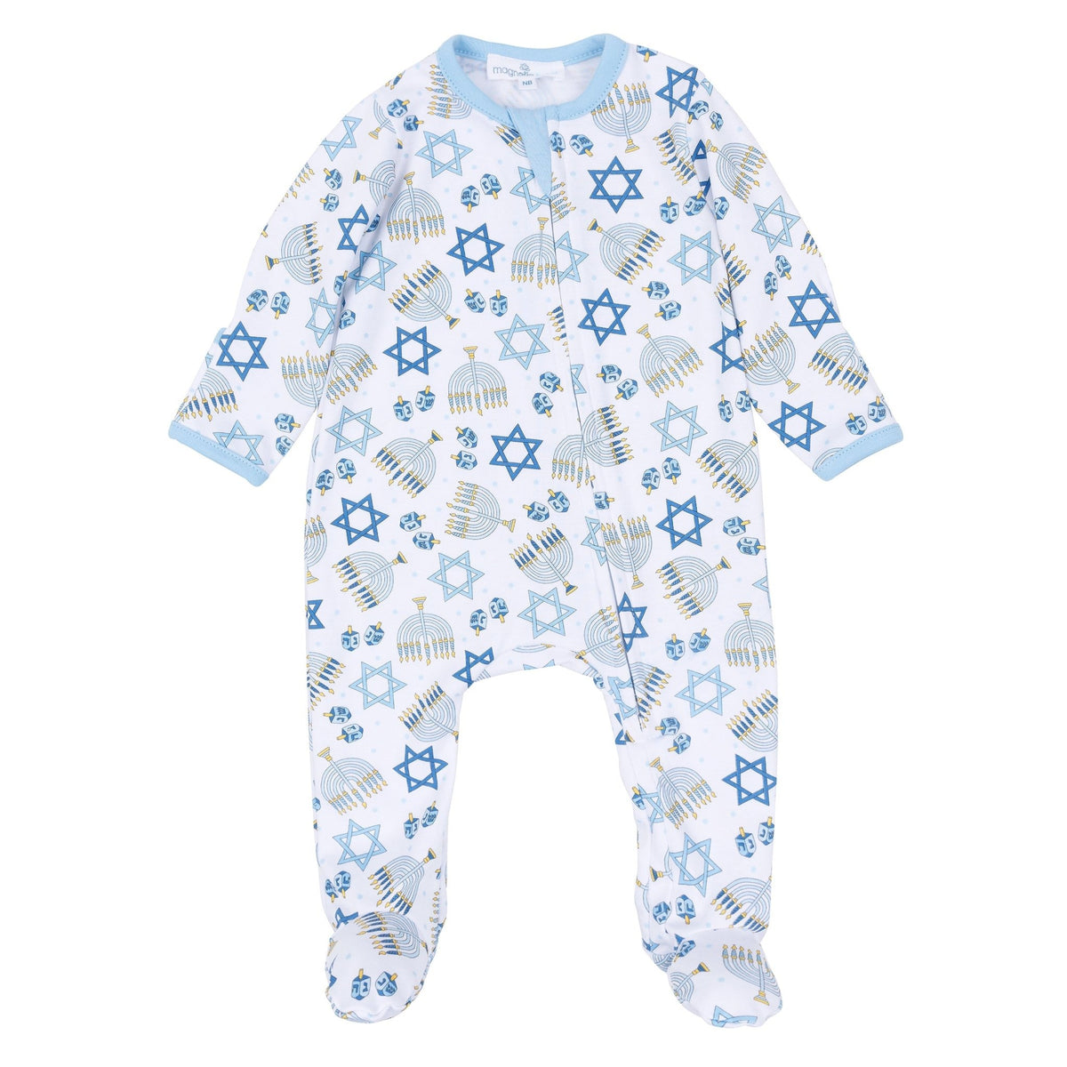 Magnolia Baby_Dreidel Dreams Zip Footie_2