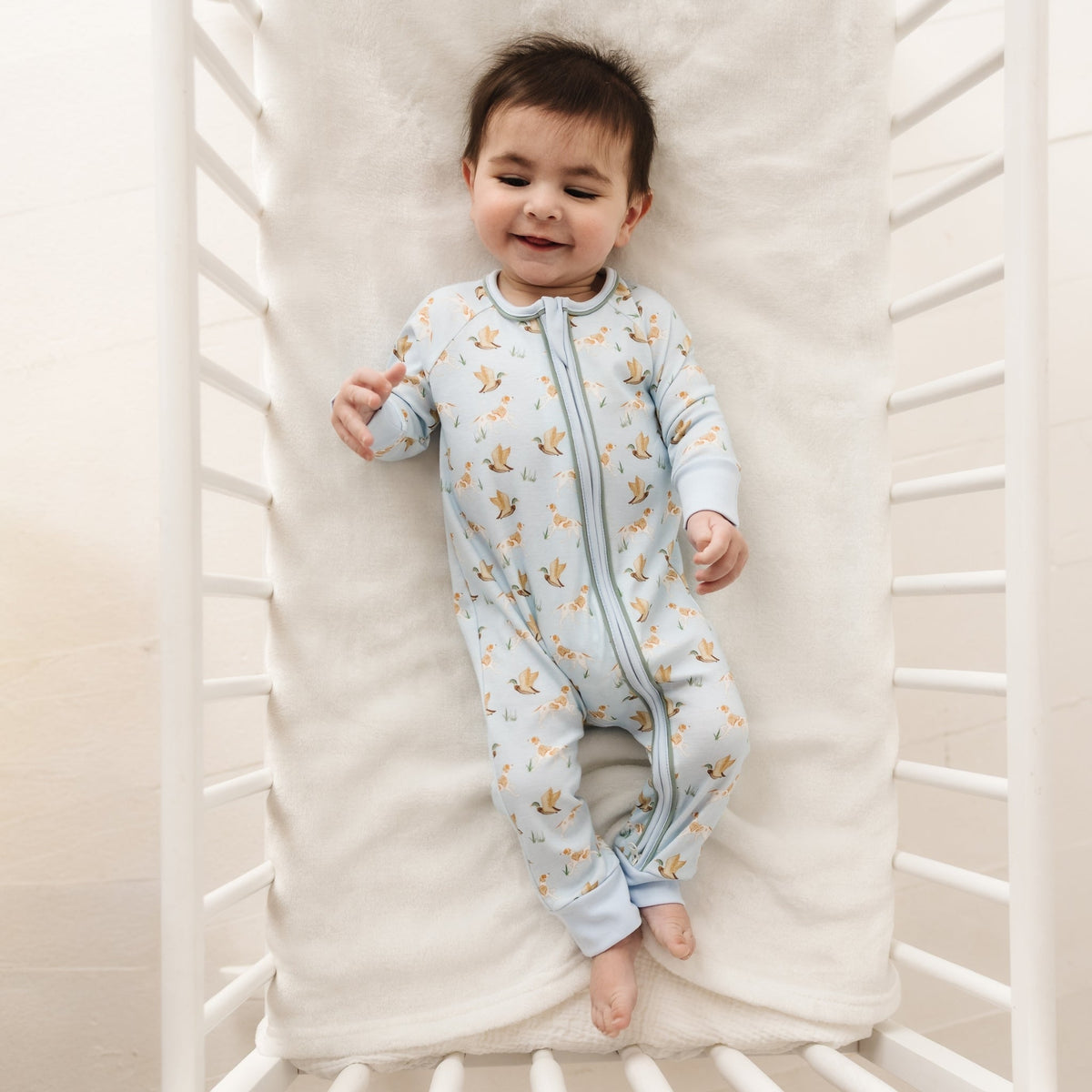 Luna and Arlo_Duck and Hound Zip Playsuit_1