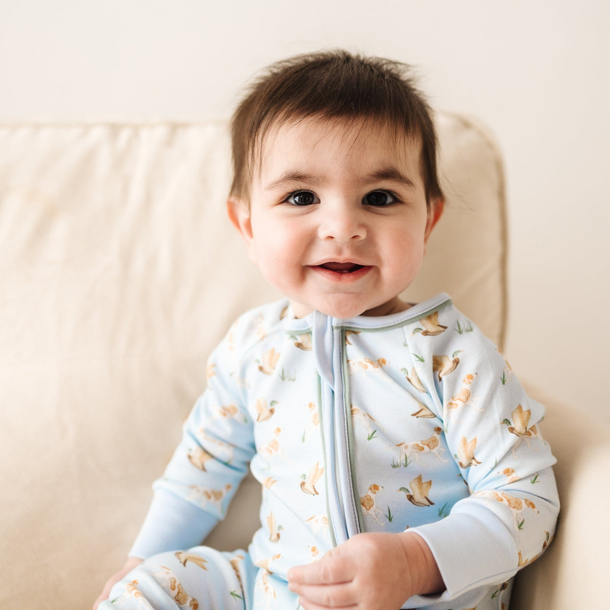 Luna and Arlo_Duck and Hound Zip Playsuit_5