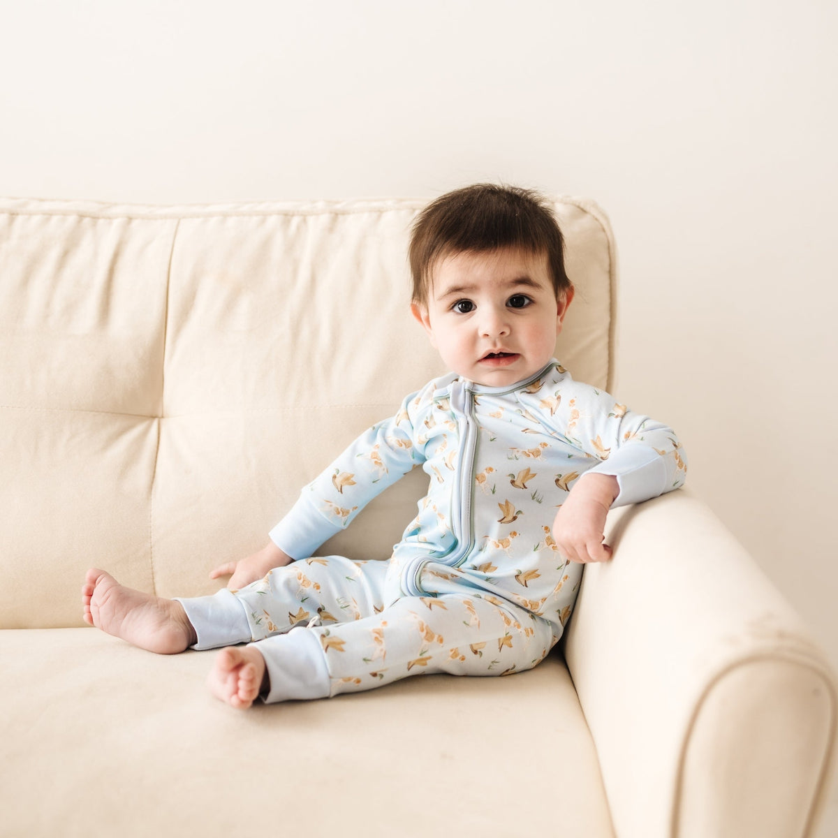 Luna and Arlo_Duck and Hound Zip Playsuit_6