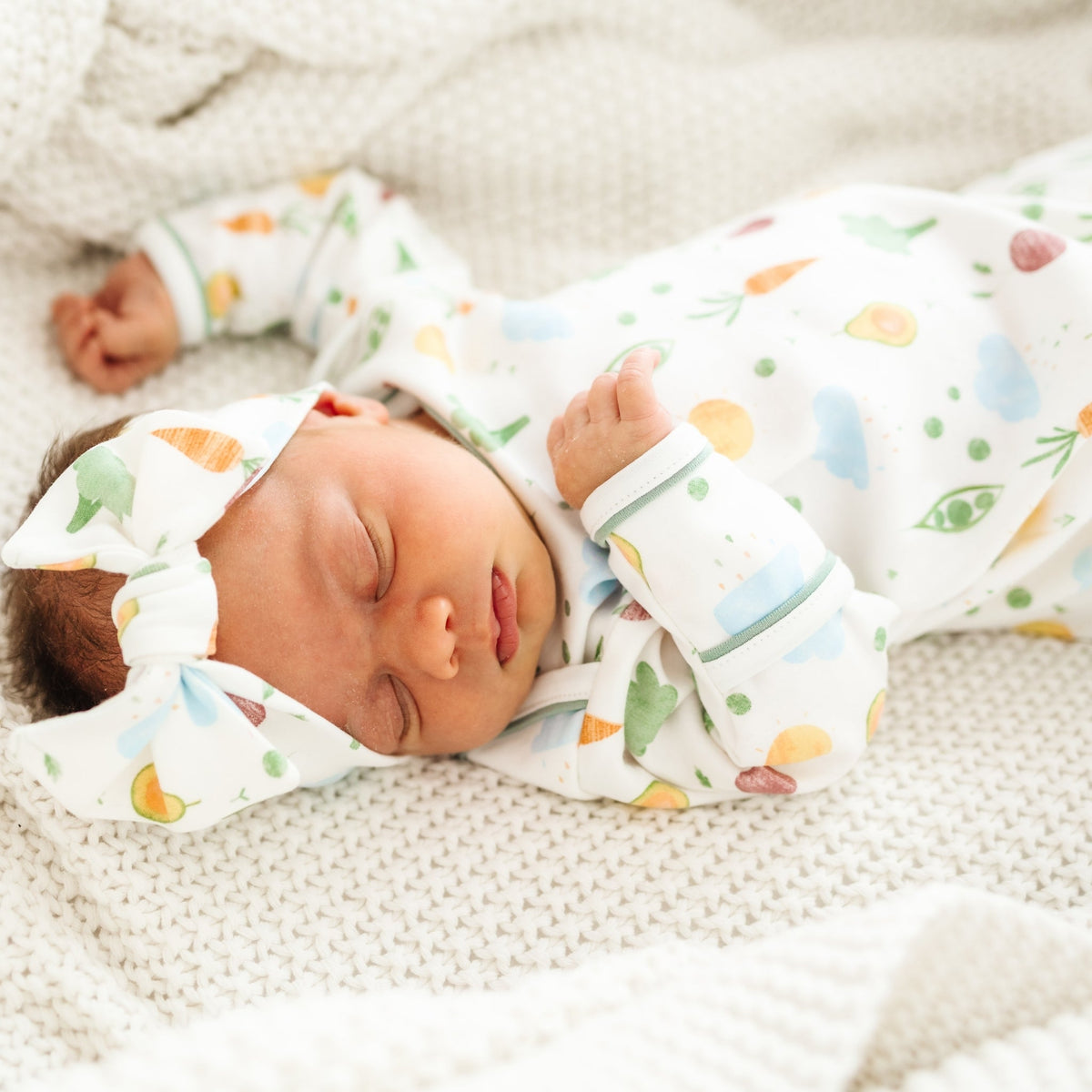 Eat your Veggies! Knotted Gown - Magnolia BabyGown