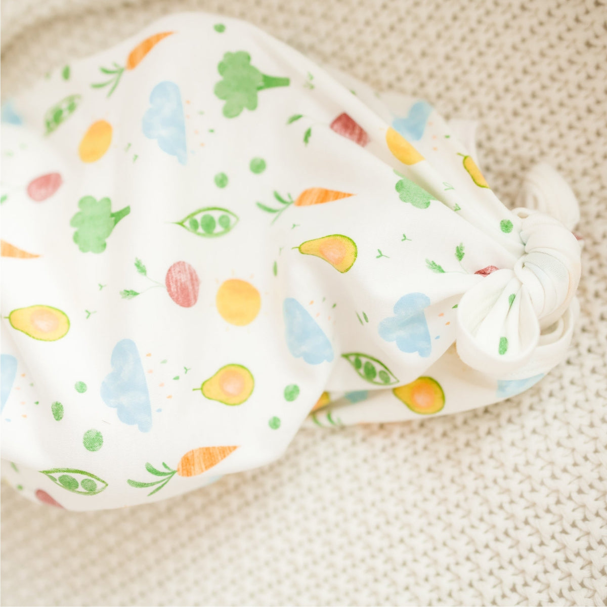 Eat your Veggies! Knotted Gown - Magnolia BabyGown