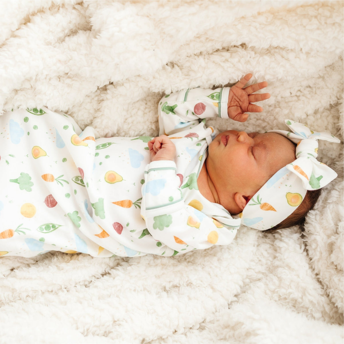 Eat your Veggies! Knotted Gown - Magnolia BabyGown