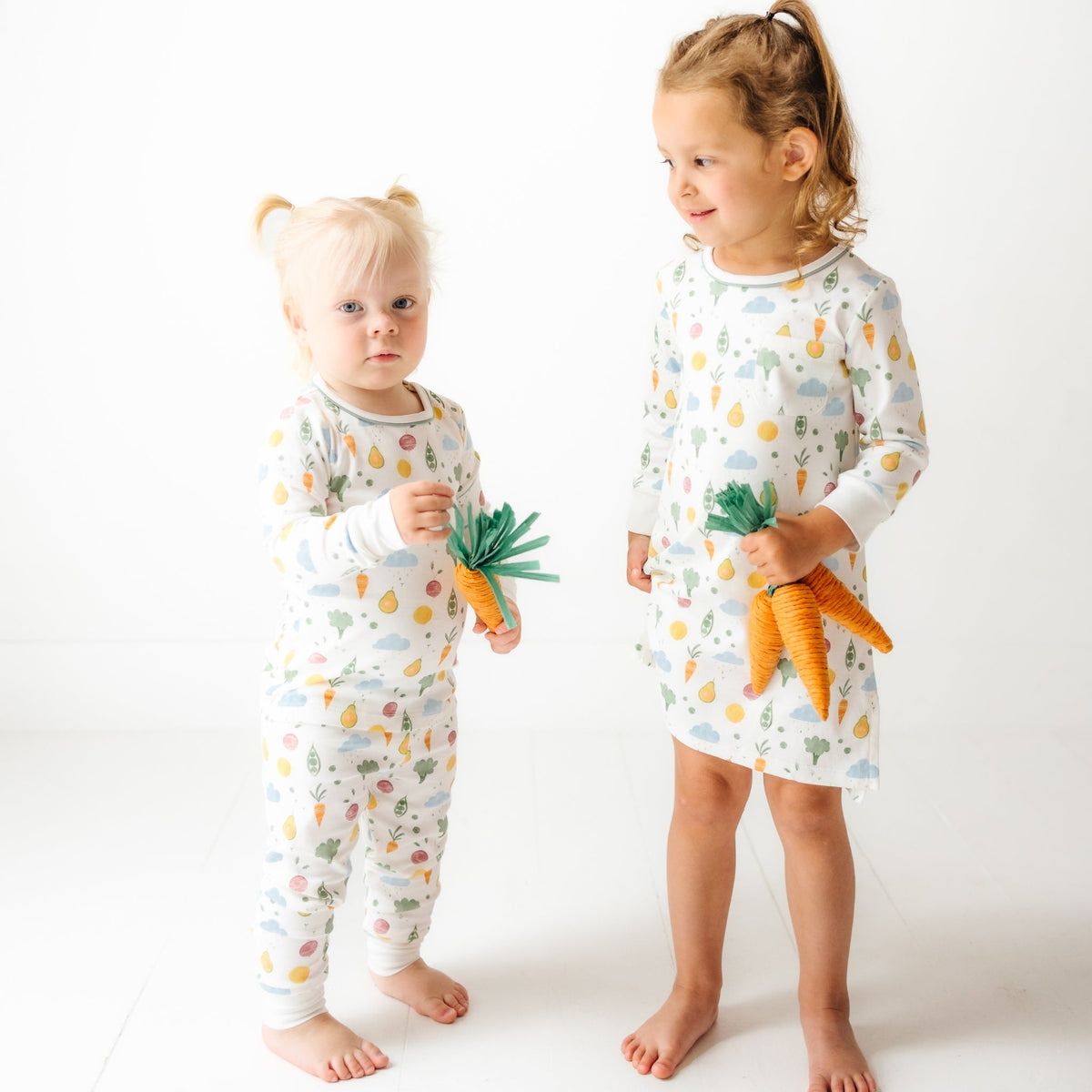 Eat your Veggies! Long Pajamas - Magnolia BabyLong Pajamas