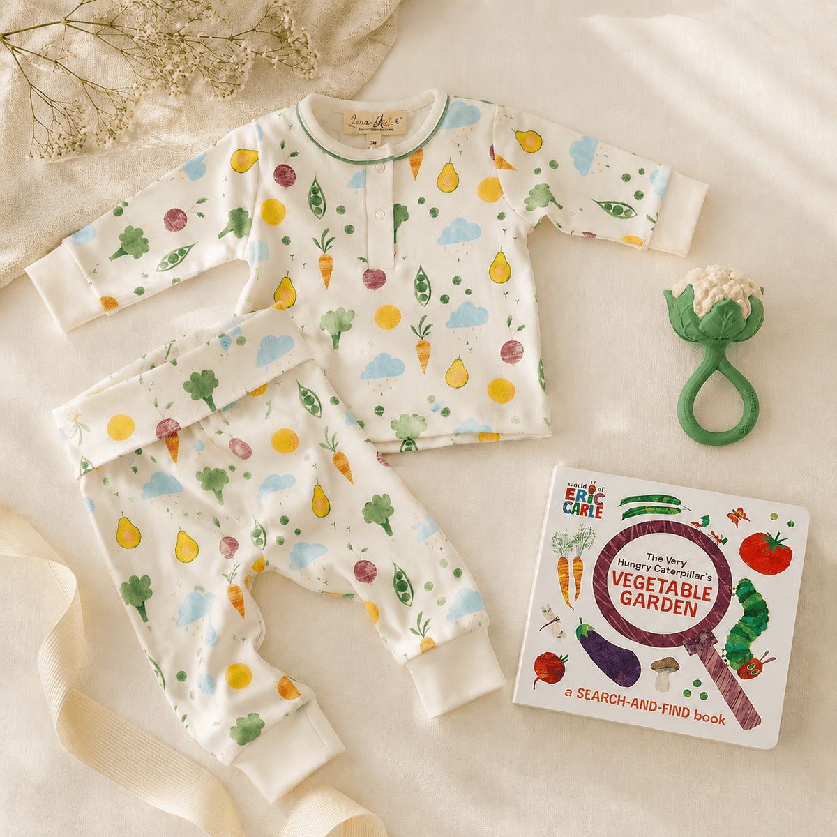Eat Your Veggies Pants Set Gift - Magnolia BabyBaby Gift Set