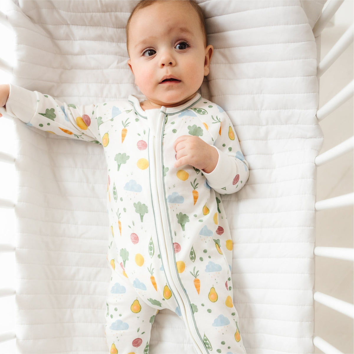 Eat your Veggies! Zip Playsuit - Magnolia BabyPlaysuit