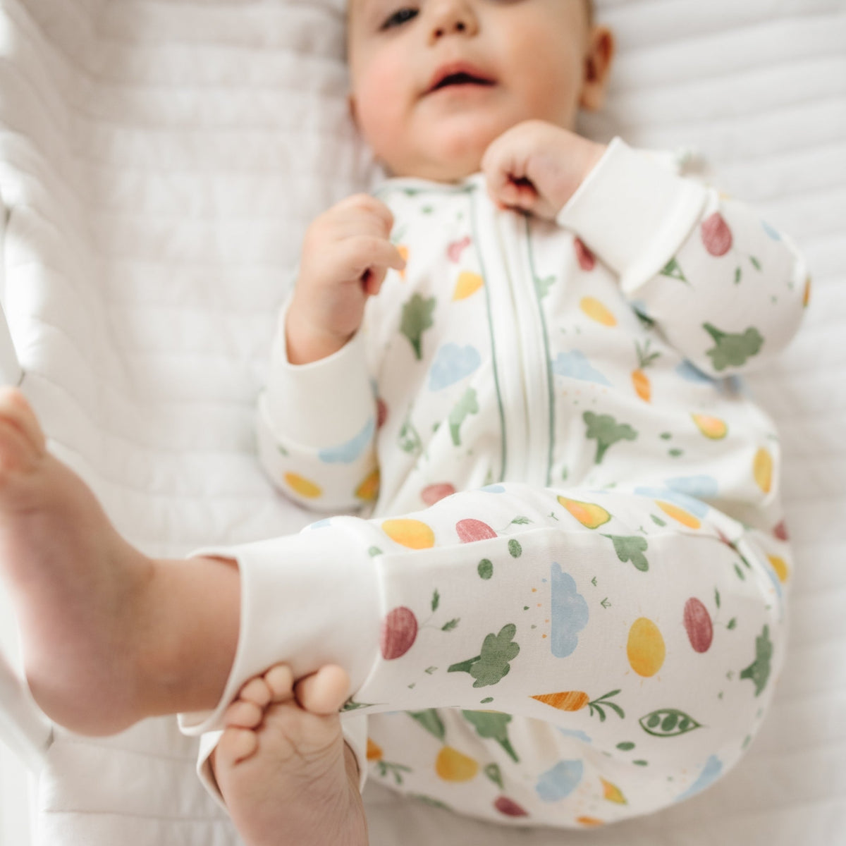 Eat your Veggies! Zip Playsuit - Magnolia BabyPlaysuit