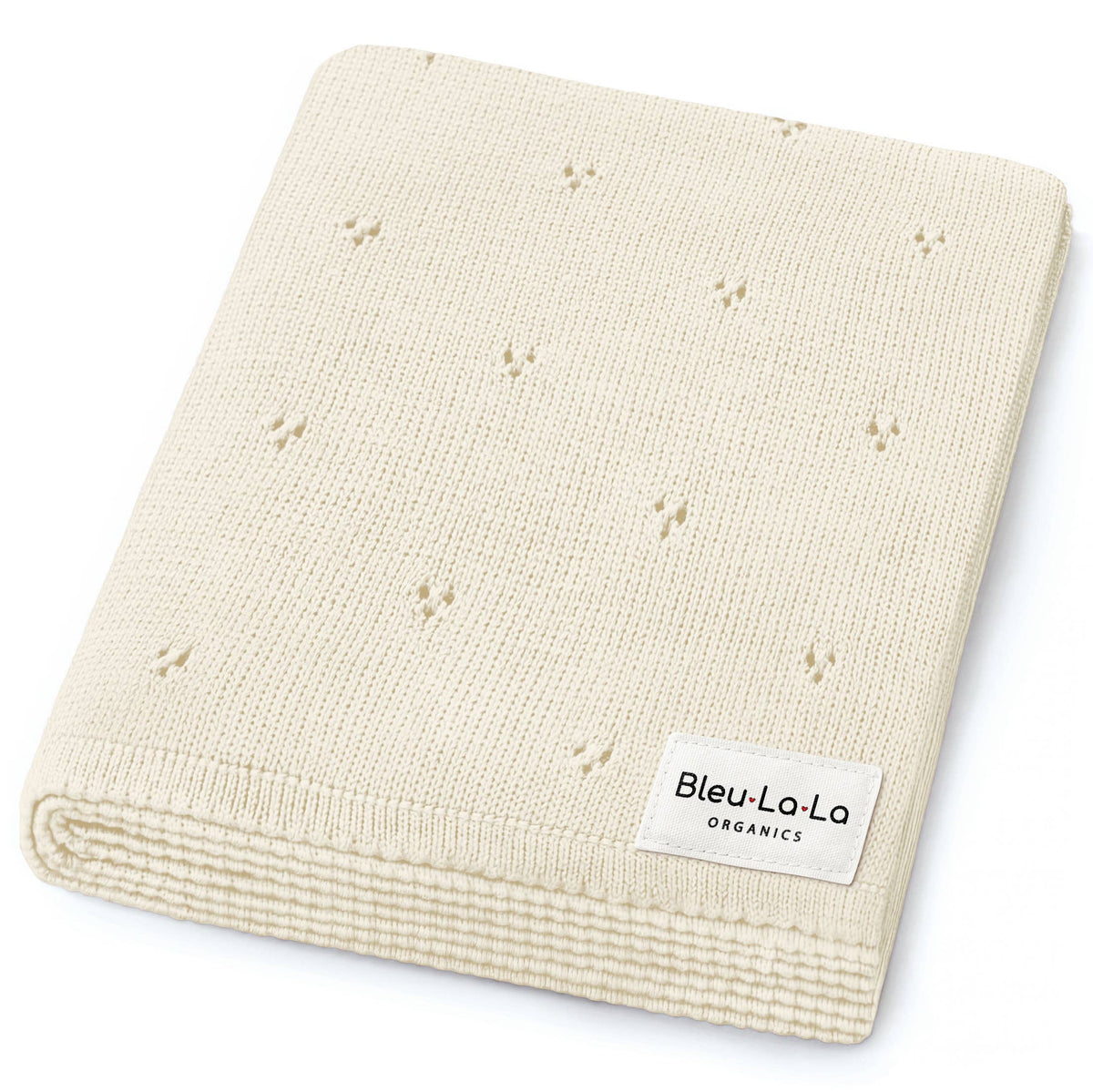Organic Cotton Pointelle Baby Blanket - Butter Cream