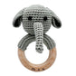 Elephant Hand Crochet Rattle: Grey - Magnolia Baby