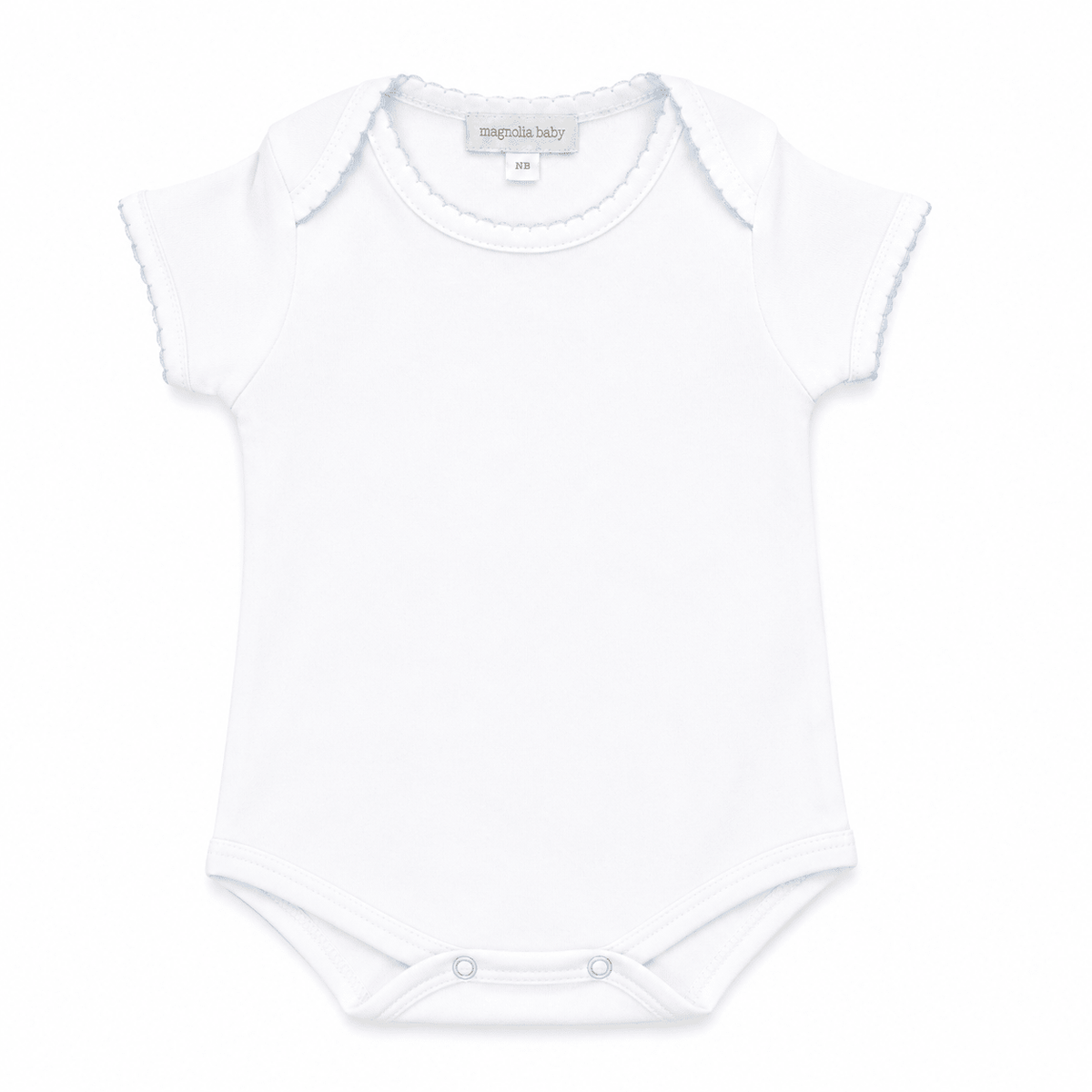 Essentials Bodysuit with Blue Trim - Magnolia BabyBodysuit