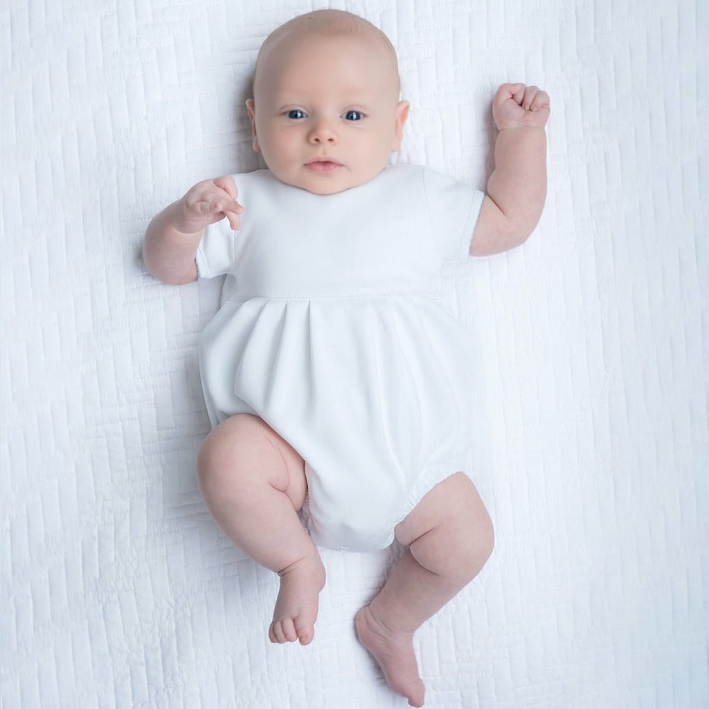 Essentials Bubble - White with Blue Trim - Magnolia BabyBubble