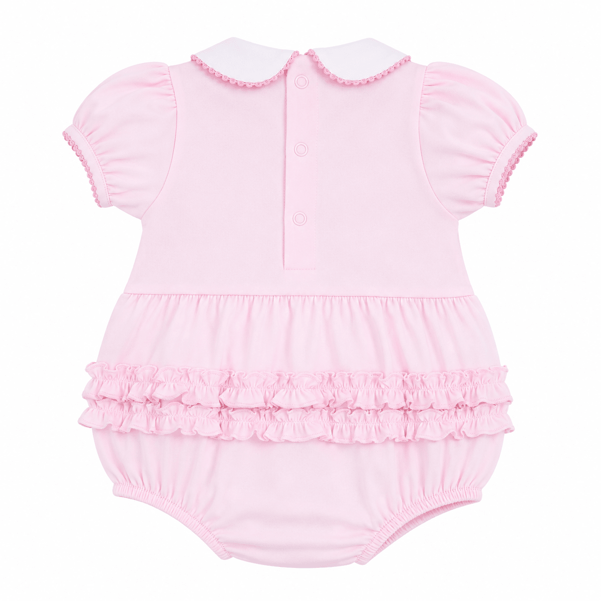 Essentials Collared Ruffled Bubble - Pink - Magnolia BabyBubble