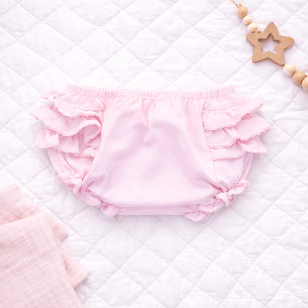 Essentials Diaper Cover Pink with Pink Trim - Magnolia BabyDiaper Cover