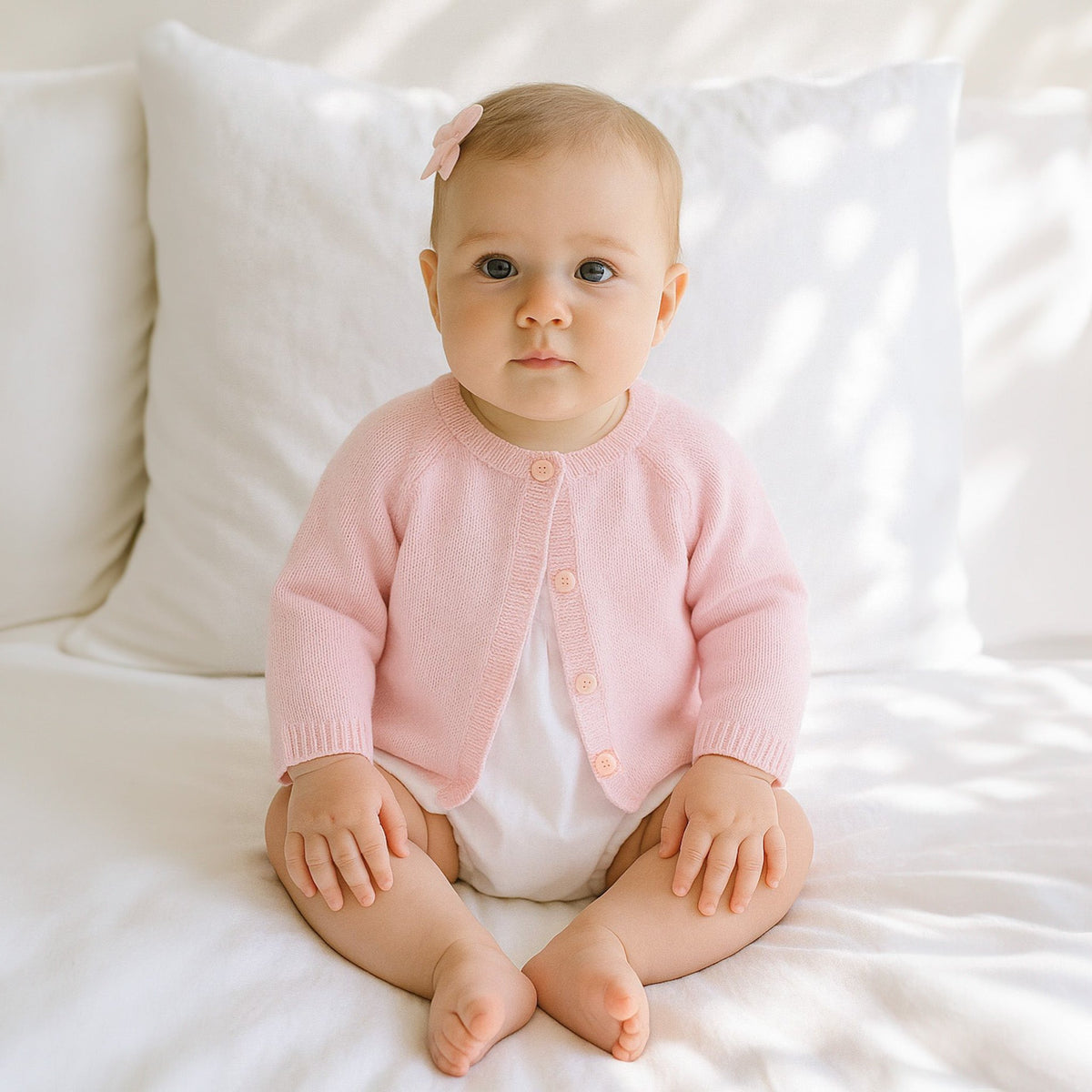 Essentials Knits Cardigan - Pink - Magnolia BabyKnits