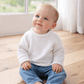 Essentials Knits White Raglan Sweater - Magnolia BabyKnits