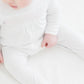 Essentials Pink Trim Smocked Footie - Magnolia BabyFootie
