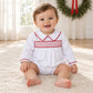 Magnolia Baby_Essentials Smocked Long Sleeve Boy Bubble - White with Red_1