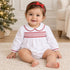 Magnolia Baby_Essentials Smocked Long Sleeve White Bubble - Red Trim_1