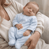 Essentials Solid Blue Footie - Magnolia BabyFootie
