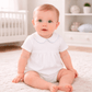Essentials Solid Collared Bubble - White Blue - Magnolia BabyBubble