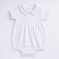 Essentials Solid Collared Bubble - White Blue - Magnolia BabyBubble