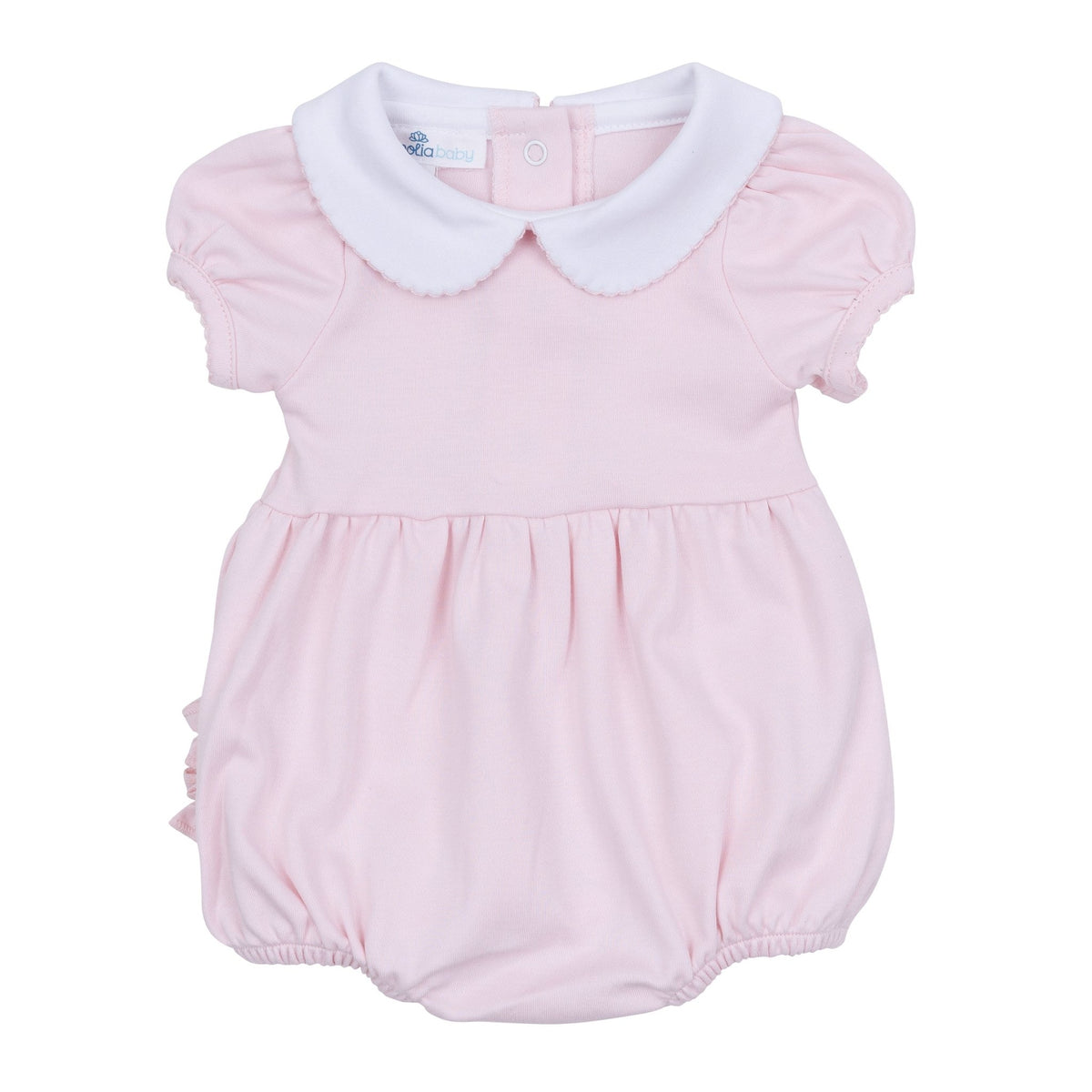 Essentials Solid Collared Ruffle Bubble - Pink - Magnolia BabyBubble