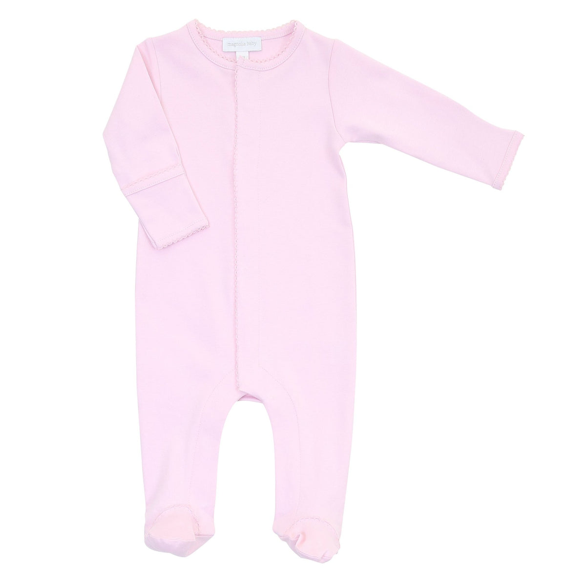 Essentials Solid Pink Footie - Magnolia BabyFootie