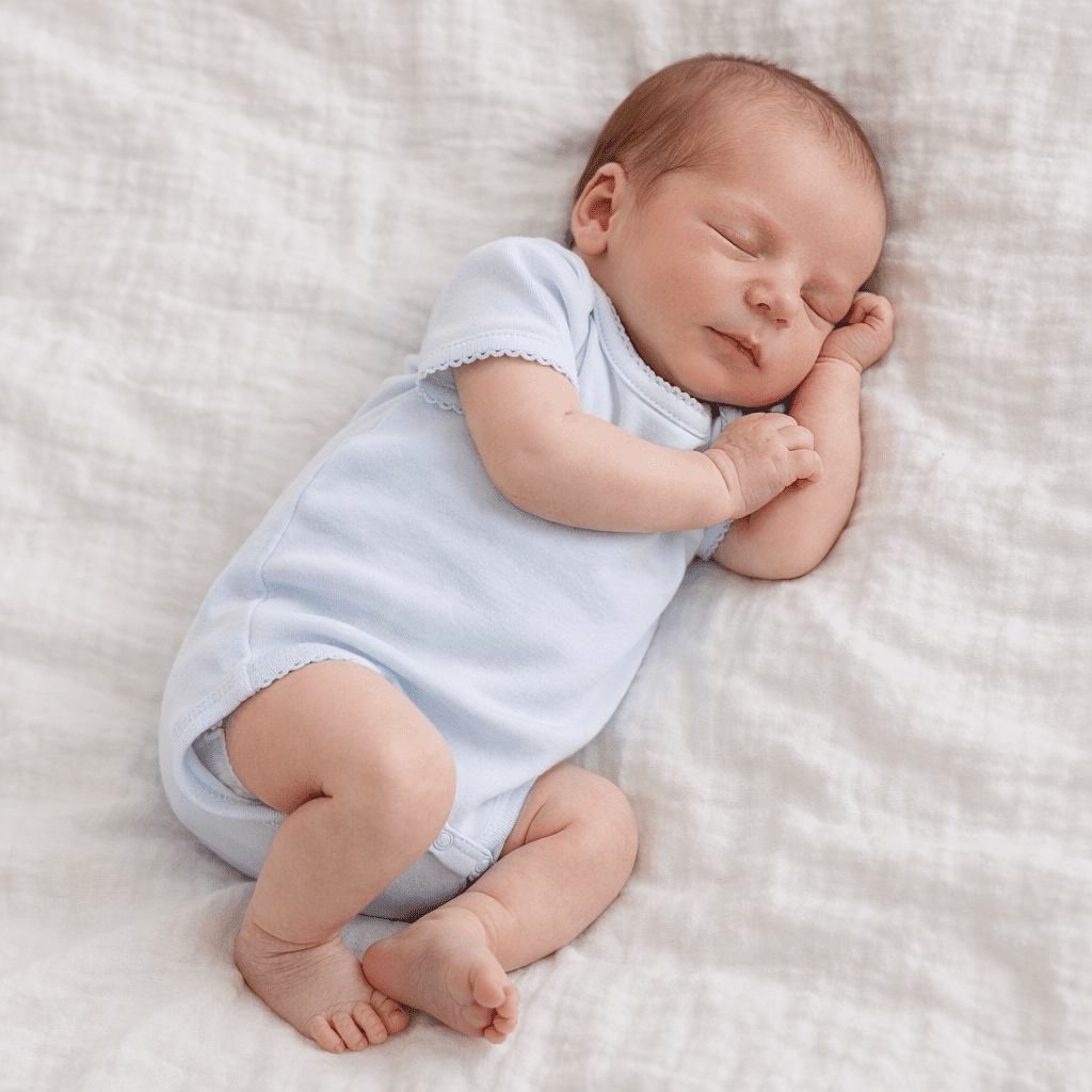 Essentials Solid Short Sleeve Bodysuit - Blue - Magnolia BabyBodysuit