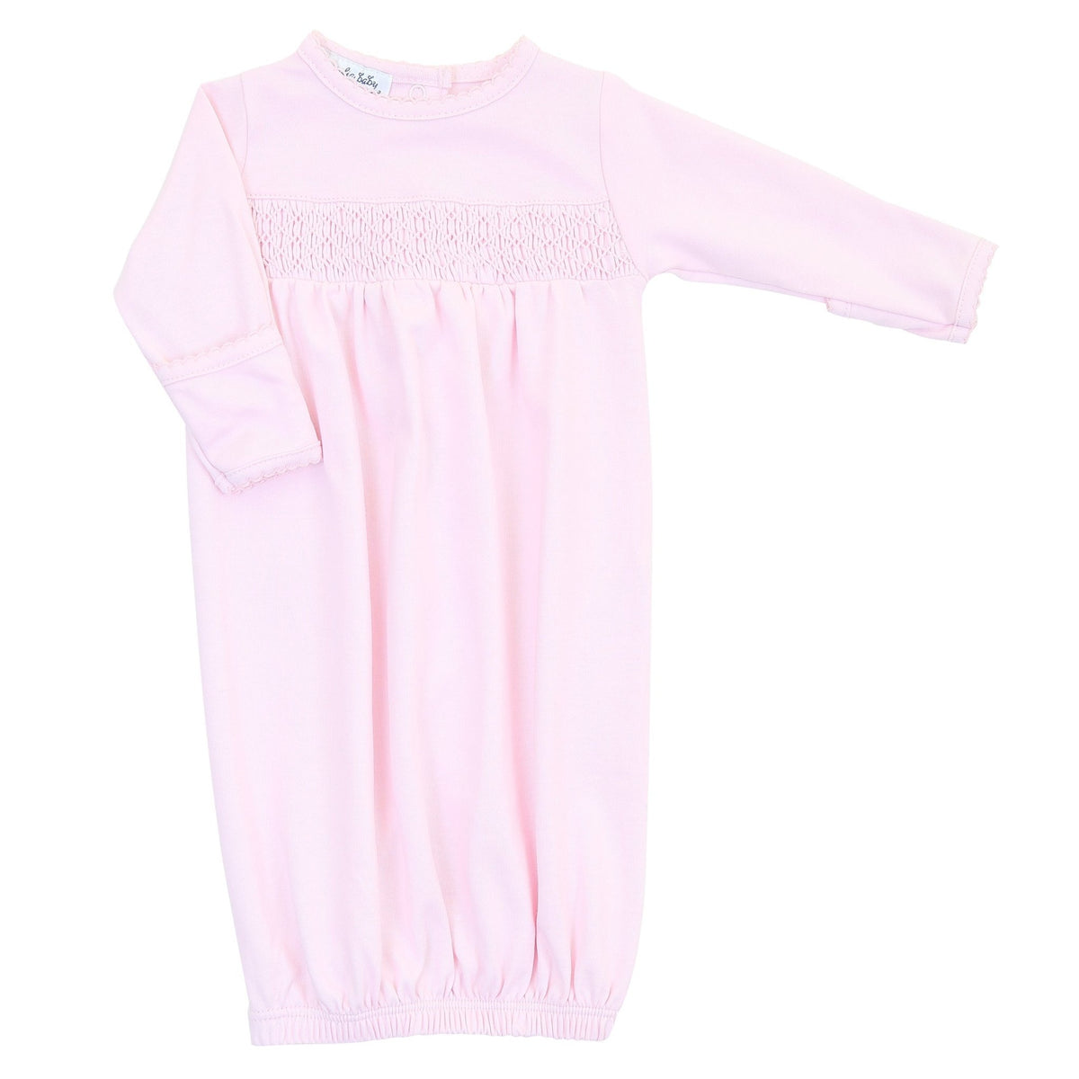 Essentials Solid Smocked Gown - Pink - Magnolia BabyGown
