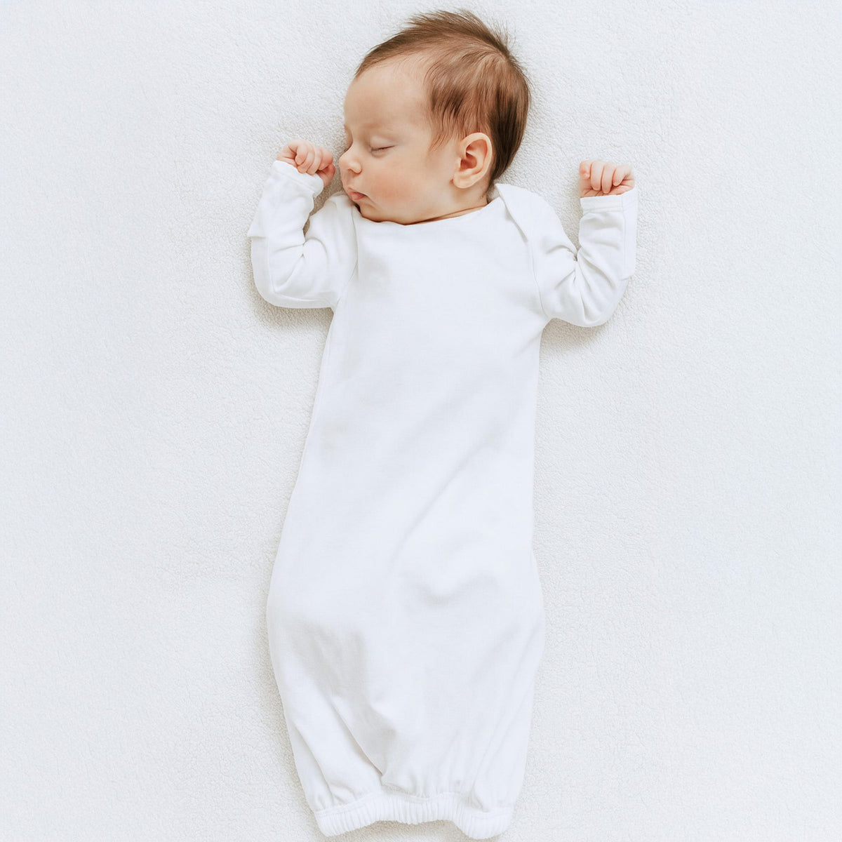 Essentials Solid White Lap Gown - Magnolia BabyGown