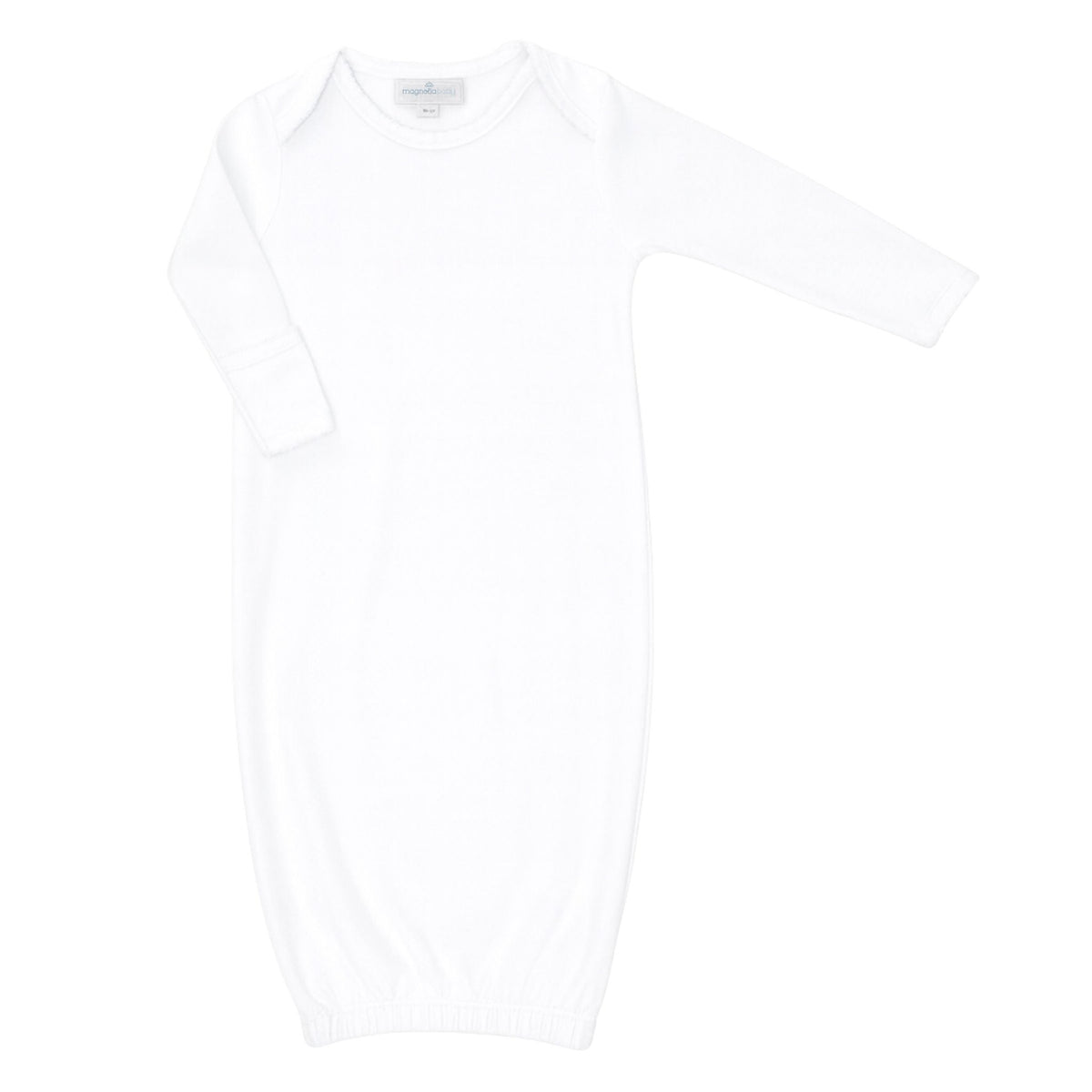 Essentials Solid White Lap Gown - Magnolia BabyGown