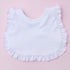 Essentials White Bib with Pink Ruffle - Magnolia BabyBib