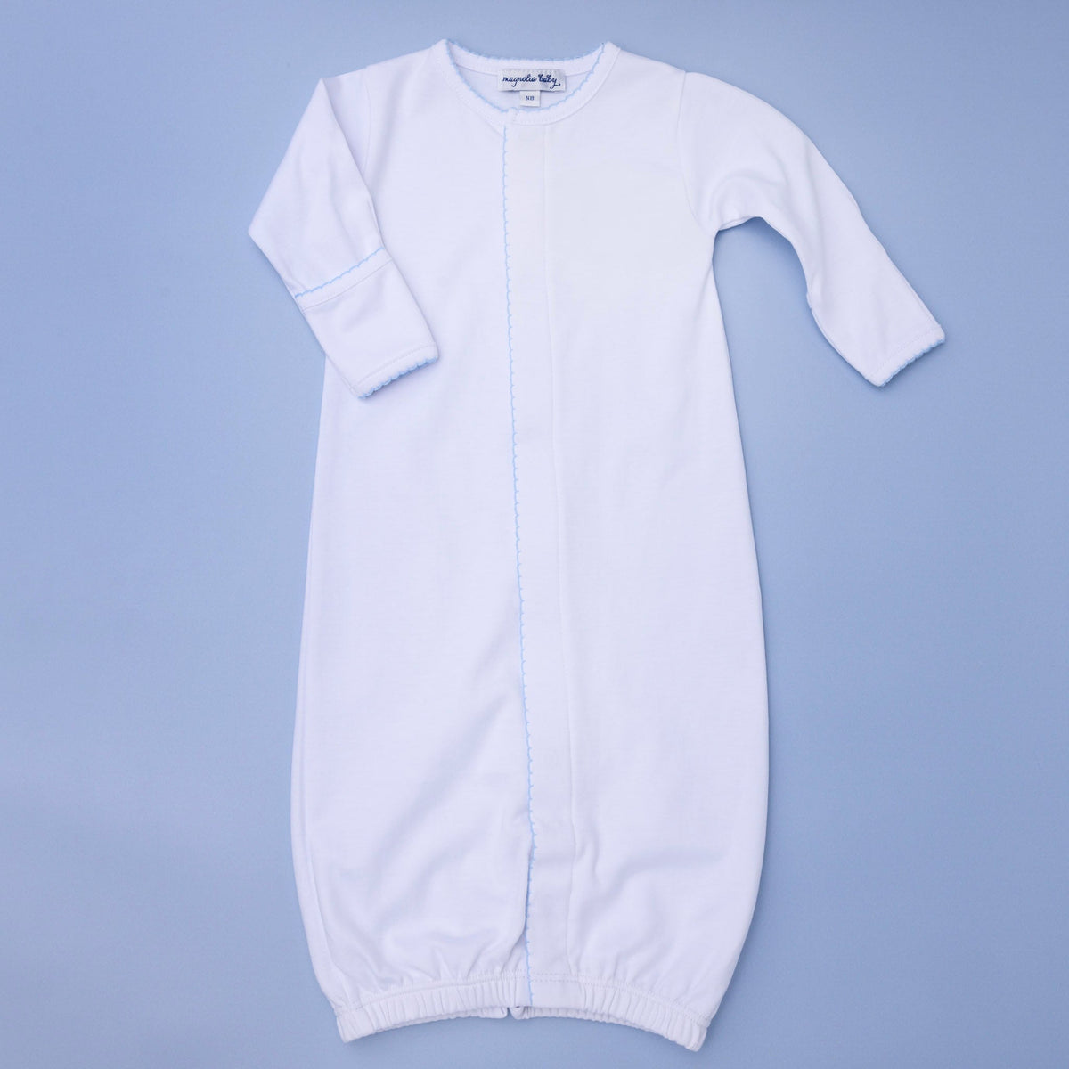 Essentials White Converter with Blue Trim - Magnolia BabyConverter Gown