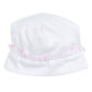 Essentials White Hat with Pink Ruffle - Magnolia BabyHat