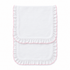 Magnolia Baby_Essentials White Ruffle Burp Cloth with Pink Trim_1