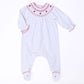 Eve Classics Bishop Footie - White Red - Magnolia BabyFootie