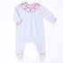 Eve Classics Bishop Footie - White Red - Magnolia BabyFootie