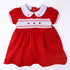 Eve Classics Infant Smocked Short Sleeve Dress - Red - Magnolia BabyDress